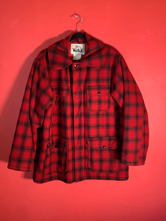 VTG 1970s Woolrich Red Plaid Jacket Size Men’s 42 