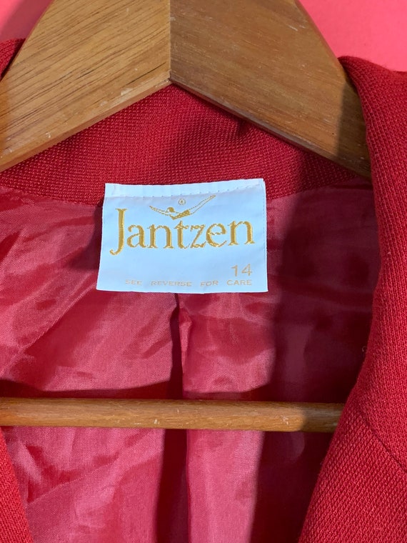 Vintage 1960’s Jantzen Red Blazer with Gold Butto… - image 3