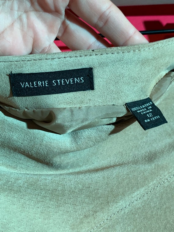 Vintage Valerie Stevens Tan Beige Leather Maxi Sk… - image 3