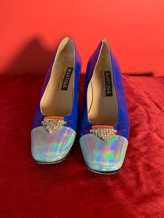 Vintage Vitto Martina Blue, Silver Metallic  and … - image 6