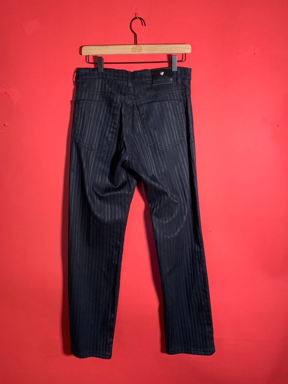 Vintage Versace Jeans Couture Black Pin Stripe Pa… - image 8