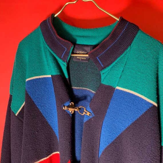 1980’s Colorblock Kriss Knit Sweater size XL - image 2