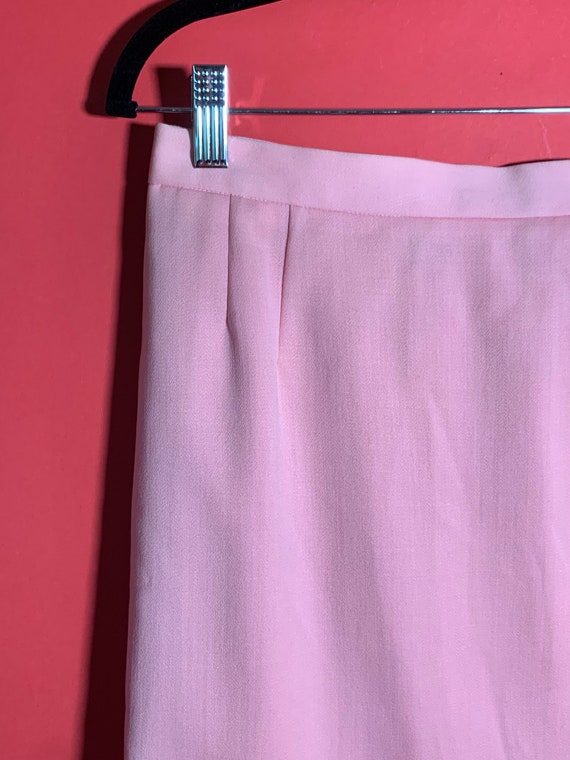 Vintage 1980's Escada Baby Pink Wool Mini Skirt, … - image 2