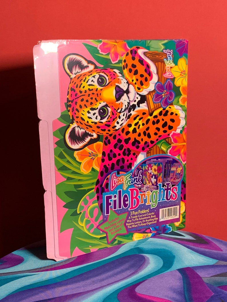 VTG 1990s Y2K Lisa Frank Ordner mit Passenden Labels und Aufklebern Leopard NEU versiegelt Bild 8