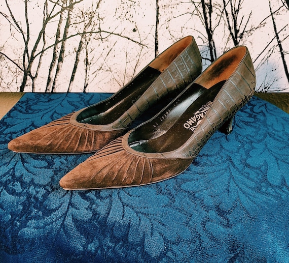 Vintage 1970’s Salvatore Ferragamo Kitten Heels