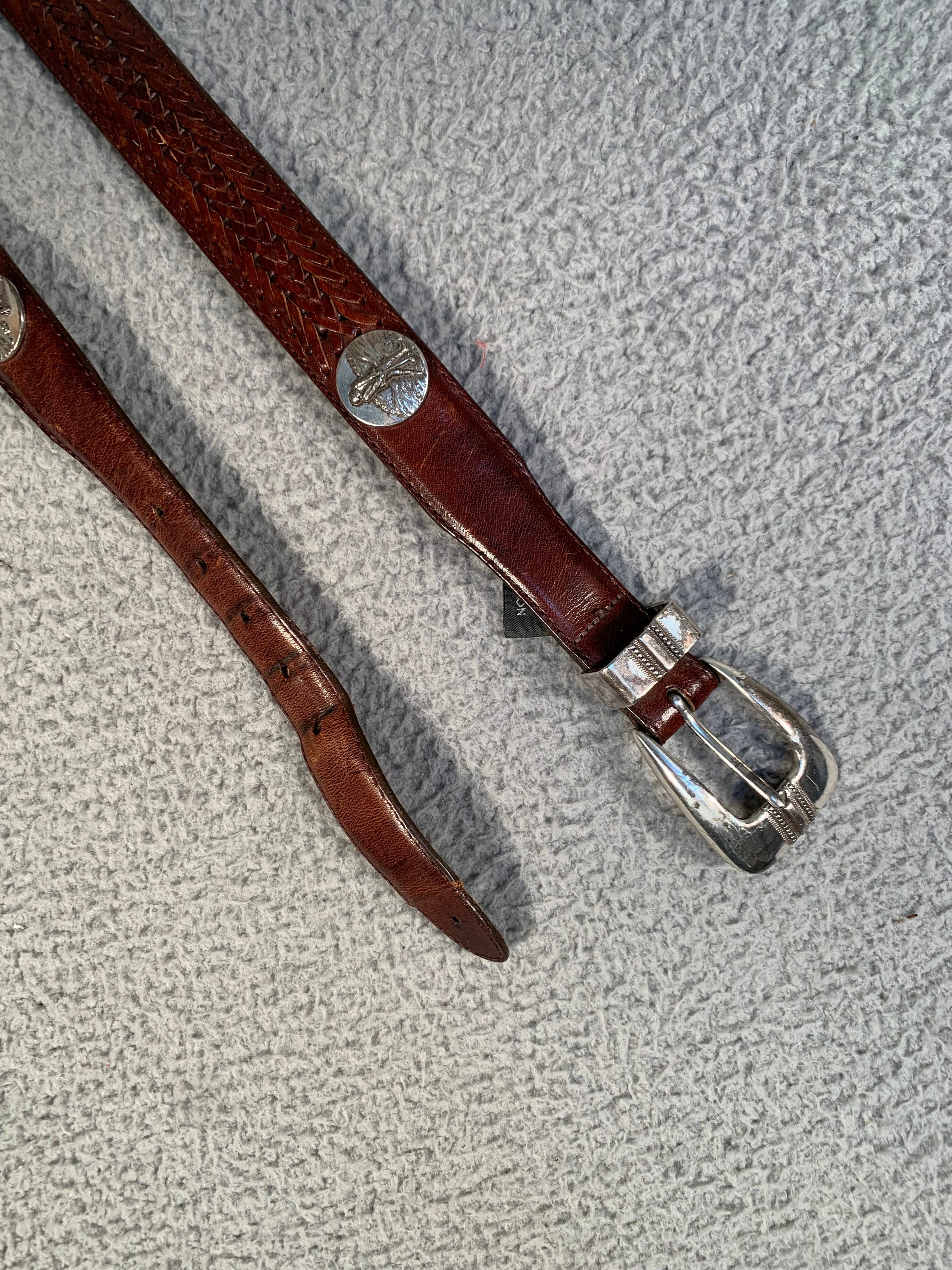 VTG Onyx by Brighton Golfing Belt, Brown Leather and Silver  display picture 1