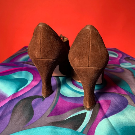 1970’s Larry Stuart Brown leather/ suede Oxfords - image 3