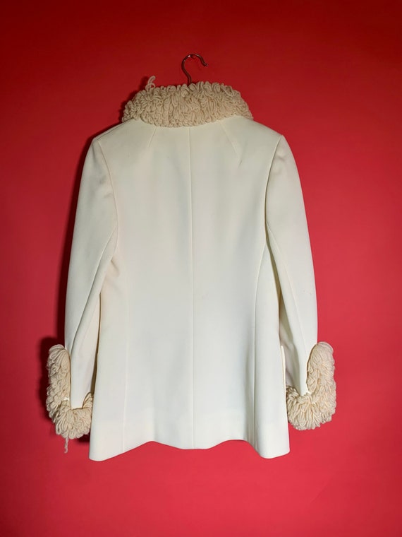 Rare 1960’s Lilli Ann Knit Cream Yarn Jacket Coat - image 6