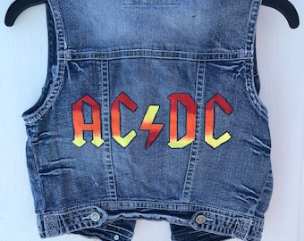 Ac Dc Jean Jacket - Etsy