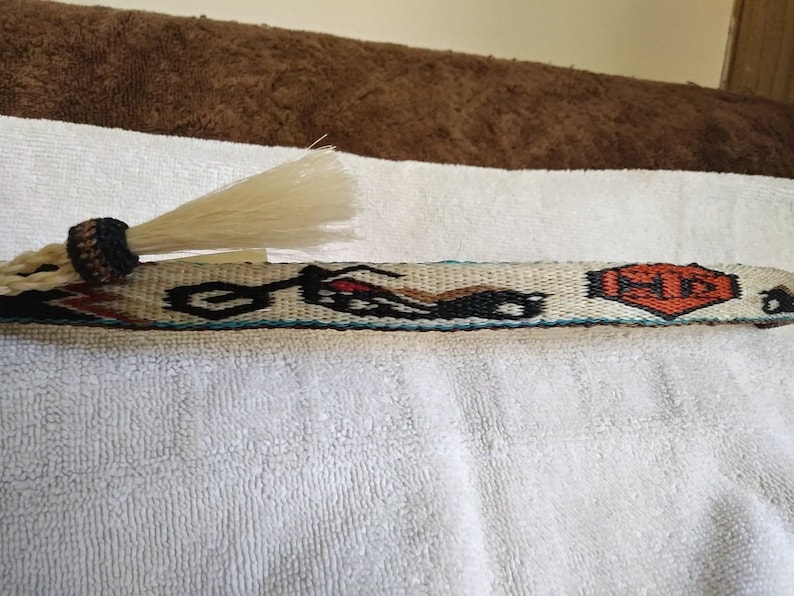 Hand Hitched One of a Kind Harley Davidson Hatband