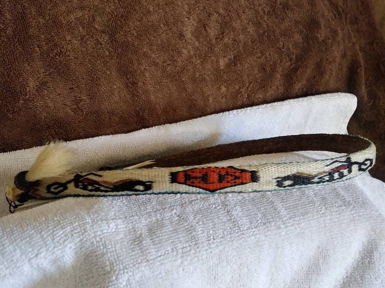 Hand Hitched One of a Kind Harley Davidson Hatband
