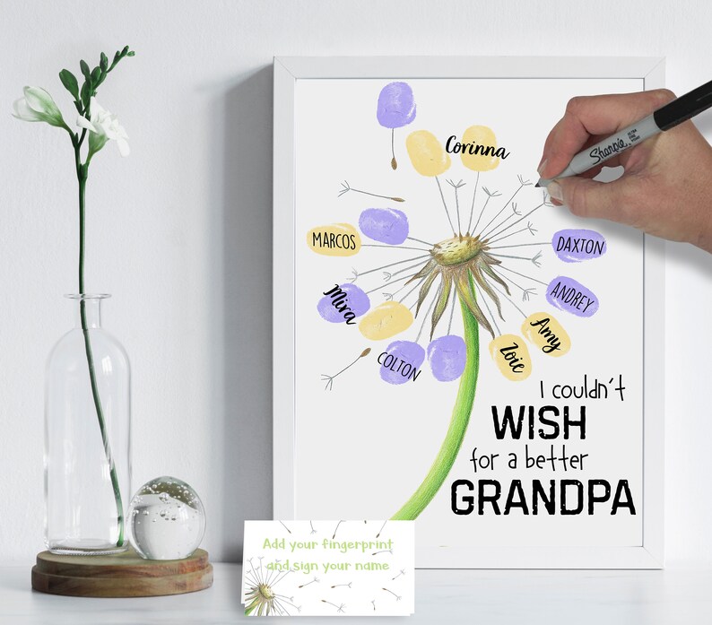 Printable Handprint Art Grandpa Handprint Art Craft Etsy