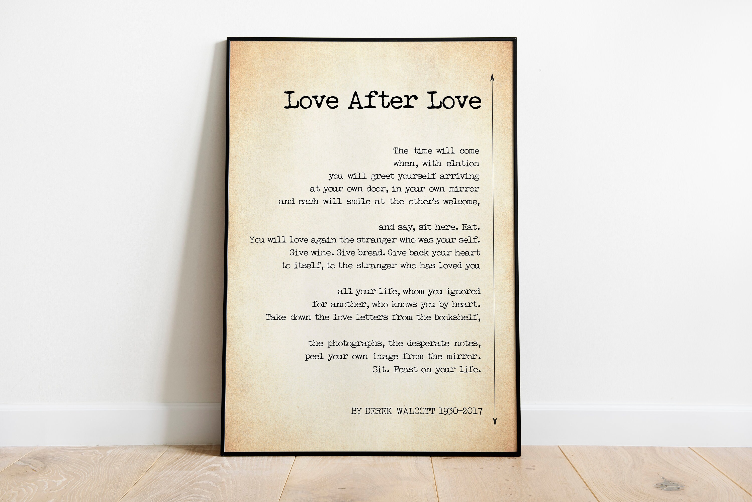 Love After Love Poem by Derek Walcott Poster Print | Etsy