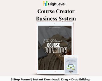 Course Creator Business System | GoHighLevel Sales Funnel (Digital Download)