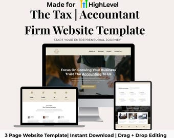 GoHighLevel Tax Accountant Website Template | Accounting Firm Website | Tax Preparation Website | CPA Website Template | Accountant Website