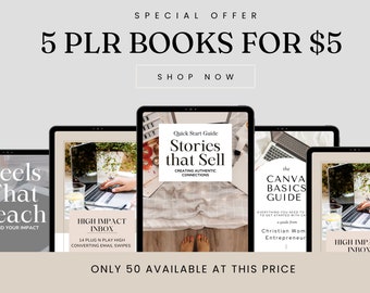 5 MRR PLR Ebook Derechos de marca privada editables y derechos de reventa maestra DFY Libros electrónicos para revender Libros de trabajo de ingresos pasivos para entrenadores, especialistas en marketing