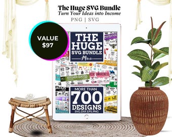 700+ SVG Bundle | Mega SVG Bundle for Cricut & Silhouette | T-Shirt Designs Bundle | Commercial Use Graphics | Huge Digital Download