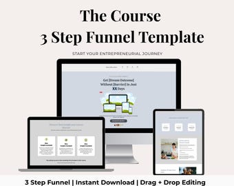 GoHighLevel 3-Step Sales Funnel Template | Landing Page, Checkout (Digital Download)