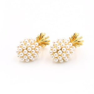 Pinneapple Stainless Surgical Steel 316 Earrings gold stainless steel Hypoallergenic earrings for Sensitive skin