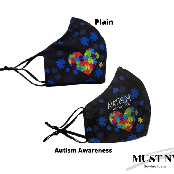Autism Awareness Face Mask - Love Educate Support and Advocate