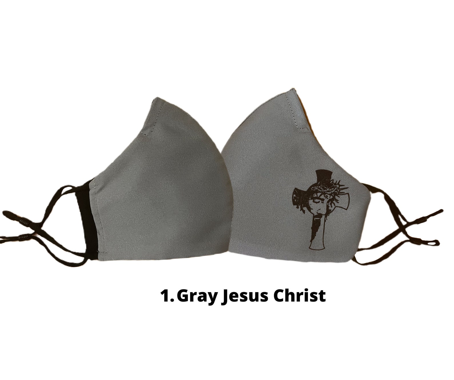 Religious Catholic Christian Face Mask with Nose Wire Religion Etsy