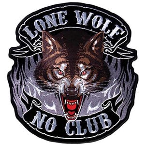 Lone Wolf-motorpatch - op geborduurde patch