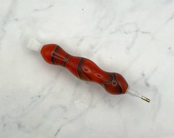 MINI Diamond Art Pen, Acrylic Diamond Painting Pen, Orange & Black, Wax Pen for Crystal Rhinestone Crafting Art, Gift for Crafters