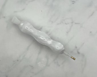 MINI Diamond Art Pen, Acrylic Diamond Painting Pen, White Pearl, Wax Pen for Crystal Rhinestone Crafting Art, Gift for Crafters