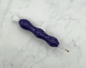 MINI Diamond Art Pen, Acrylic Diamond Painting Pen, Purple Pebble, Wax Pen for Crystal Rhinestone Crafting Art, Gift for Crafters
