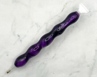 Purple and Black Acrylic Diamond Painting Drill Pen Tool | Wax Pen for Crystal Rhinestone Crafting Art | Gift for Crafters | Mothers' Day