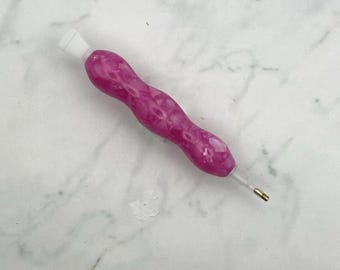 MINI Diamond Art Pen, Acrylic Diamond Painting Pen, Pink Pebble, Wax Pen for Crystal Rhinestone Crafting Art, Gift for Crafters