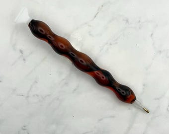 Dark Orange & Black Acrylic Diamond Painting Drill Pen Tool | Wax Pen for Crystal Rhinestone Crafting Art | Gift for Crafters | Mothers' Day