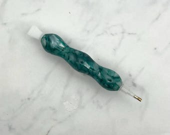 MINI Diamond Art Pen, Acrylic Diamond Painting Pen, Green Pebble, Wax Pen for Crystal Rhinestone Crafting Art, Gift for Crafters