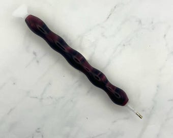 Dark Red Maroon Acrylic Diamond Painting Drill Pen Tool | Wax Pen for Crystal Rhinestone Crafting Art | Gift for Crafters | Mothers' Day