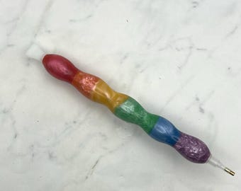 Resin Diamond Painting Drill Pen Tool, Sparkly Rainbow, Wax Pen for Crystal Rhinestone Crafting Art, Gift for Crafters