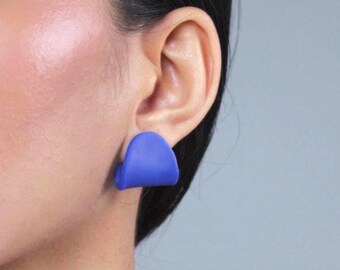 Minimalist Polymer Clay Stud Earrings Small Earrings Lightweight Hypoallergenic Jewelry Gift for Her