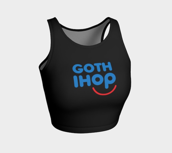 Goth IHOP Uniform - Athletic Crop Top - Smile