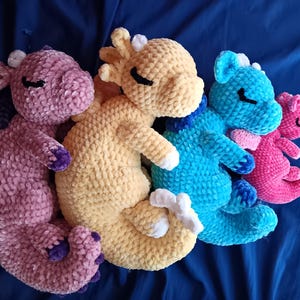 Swirly Sleeper Dragon Crochet Pattern