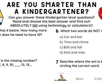 Are you smarter than K-5? (ALL GRADES)
