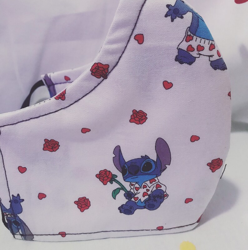 3 Layer Lilo and Stitch Face Mask Anti-dust Nose Wire and | Etsy