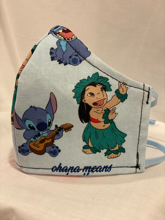 3 Layer Lilo and stitch Face Mask Anti-Dust Nose wire and | Etsy