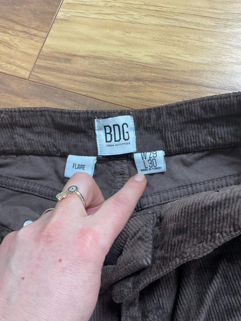 BDG Urban Outfitters Brown Corduroy Flare Trousers W29 L30 zdjęcie 4