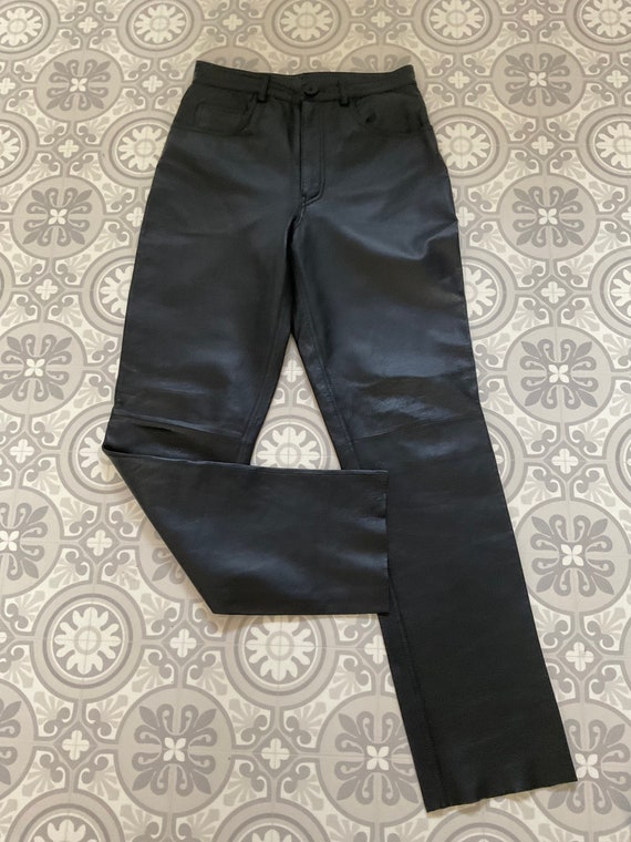 Ladies genuine cheap leather trousers