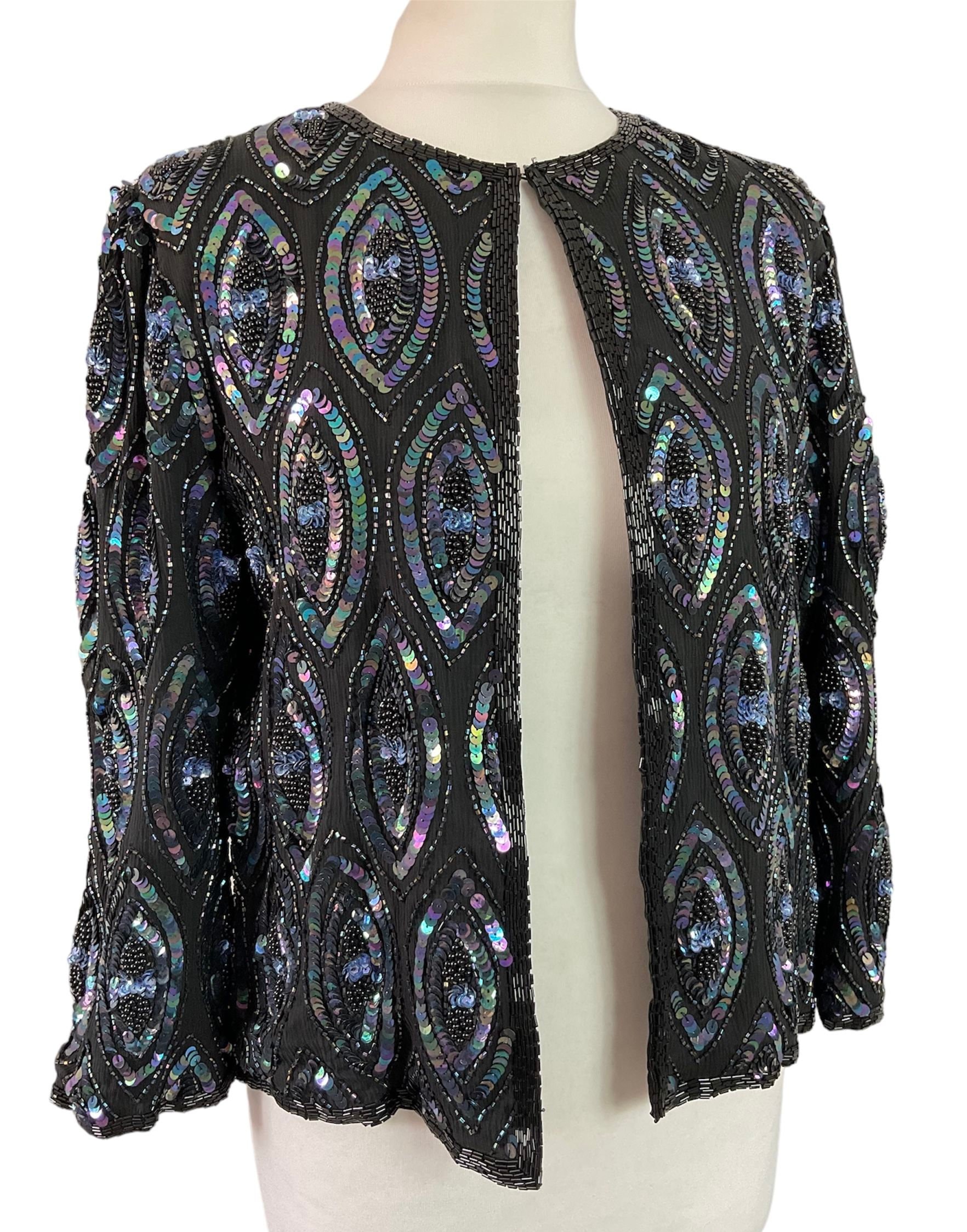 Beaded jackets shop for evening wear