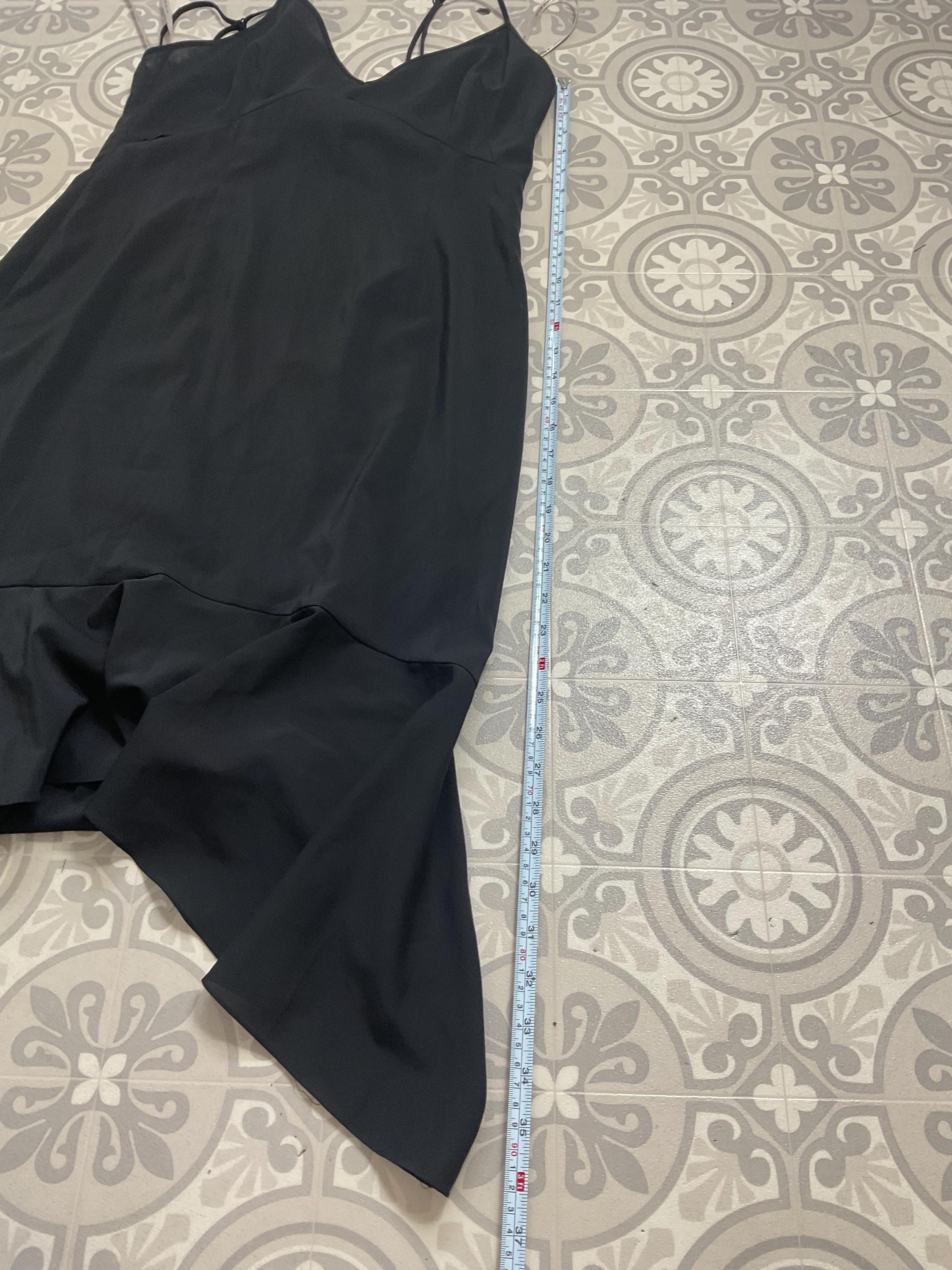 Robe De Soirée KAREN MILLEN Noire – Sans Bretelles, Mi-longue Avec Queue, Taille 38