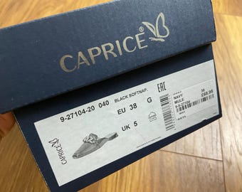 Caprice Black Leather Chain Mule Loafers UK 5 EU 38 Silver Hardware Quiet Luxury