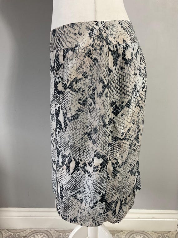 Laura Ashley snake python print viscose midi penc… - image 3