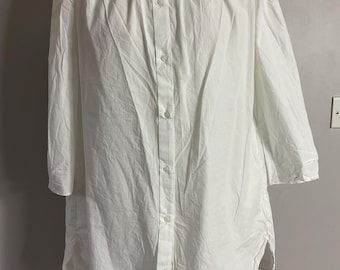 Zara white dress off shoulder button pockets cotton S UK 8 10