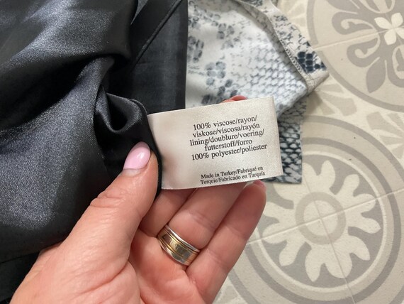 Laura Ashley snake python print viscose midi penc… - image 9