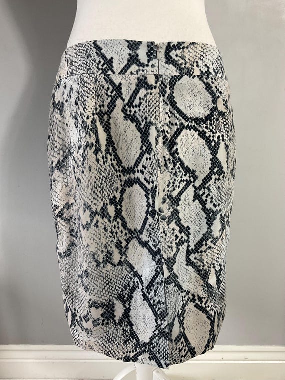 Laura Ashley snake python print viscose midi penc… - image 4